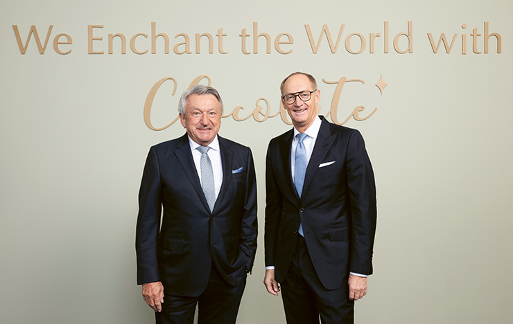 Dr Adalbert Lechner, CEO, and Ernst Tanner, Executive Chairman of the Board of Directors of the Lindt & Sprüngli Group, at the Lindt Home of Chocolate in Kilchberg, Switzerland (Photo)