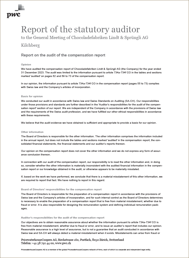 Report of the statutory auditor to the General Meeting (Photo)