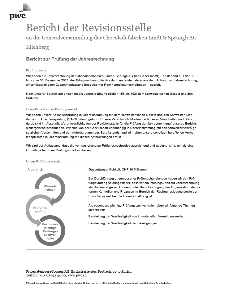 Bericht zur Prüfung der Jahresrechnung (Foto)